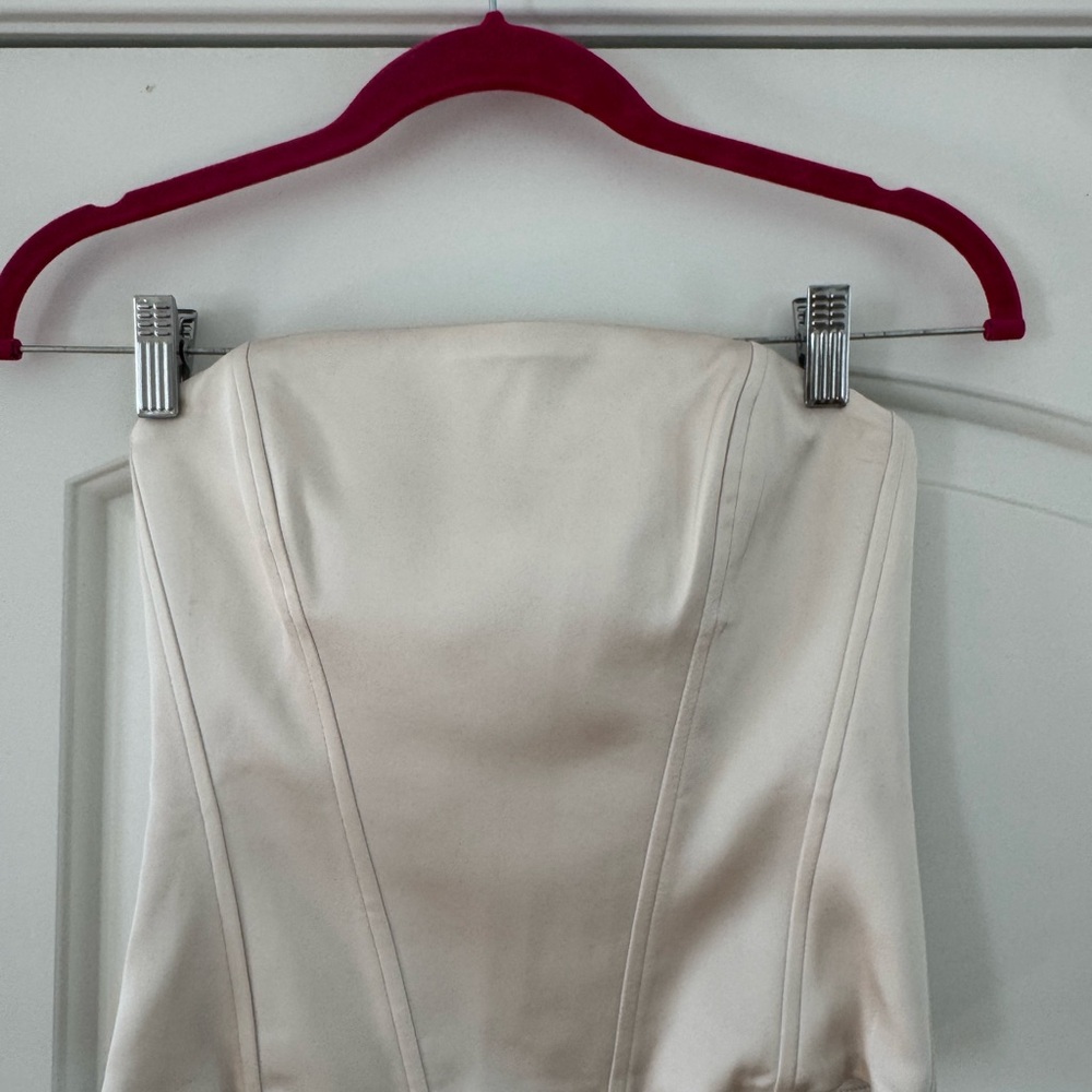 Aritzia Cream Strapless Blouse